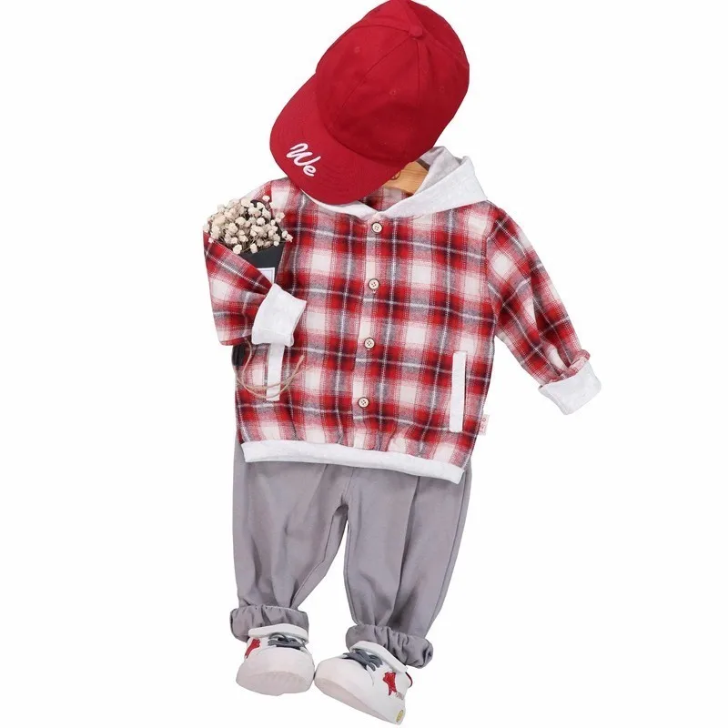 Spring Autumn Fashion Baby Boys Clothes Children Plaid Hoodie T Shirt Pants 2 Pcs/sets Toddler Cotton Clothing Infant Tracksuits
Spring Autumn Fashion Baby Boys Clothes Children Plaid Hoodie T Shirt Pants 2 Pcs/sets Toddler Cotton Clothing Infant Tracksuits