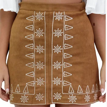 Women's Skirt Women's Symmetrical Embroidered Suede Bag Hip Skirt Street Skirt Polyester Pencil Empire
Women's Skirt Women's Symmetrical Embroidered Suede Bag Hip Skirt Street Skirt Polyester Pencil Empire