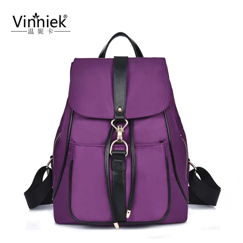 Vinniek 2017 нейлон рюкзак Для женщин Элитный бренд элегантный дизайн путешествия