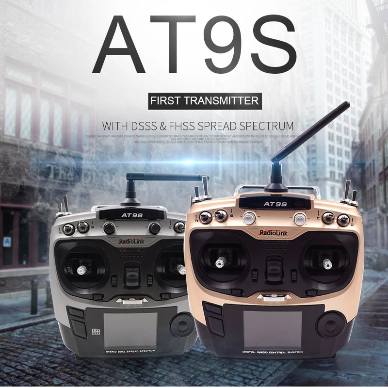 Radiolink AT9S R9DS Radio Remote Control System DSSS FHSS 2.4G 10CH Transmitter Receiver for Rc Quadcopter
Radiolink AT9S R9DS Radio Remote Control System DSSS FHSS 2.4G 10CH Transmitter Receiver for Rc Quadcopter