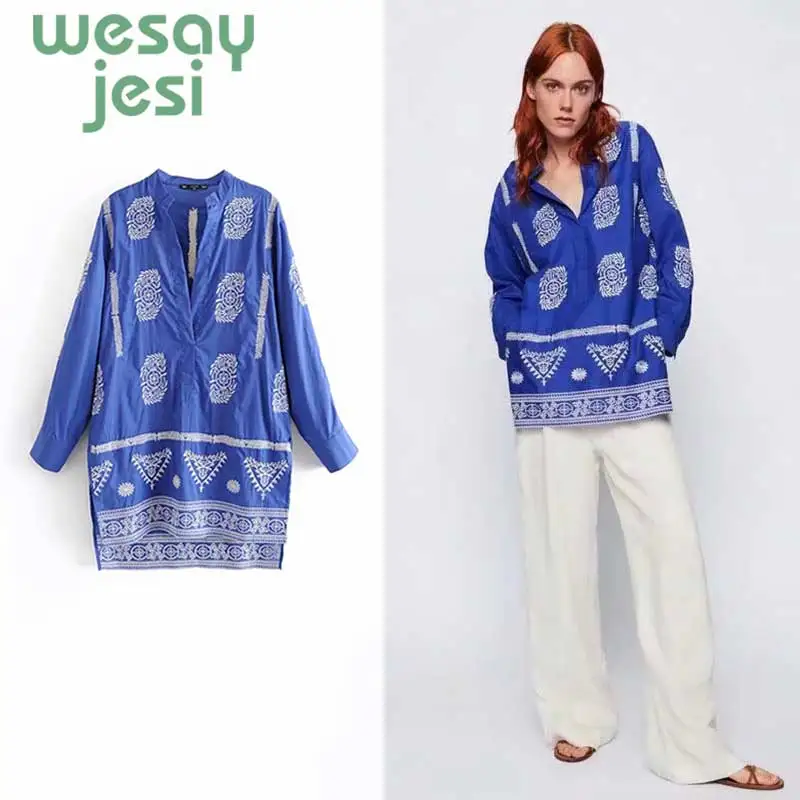 Casual Loose Women Shirts 2019 Autumn New Fashion Collar Plus Size Blouse Long Sleeve Buttons blue Shirt Women Tops Streetwear
Casual Loose Women Shirts 2019 Autumn New Fashion Collar Plus Size Blouse Long Sleeve Buttons blue Shirt Women Tops Streetwear