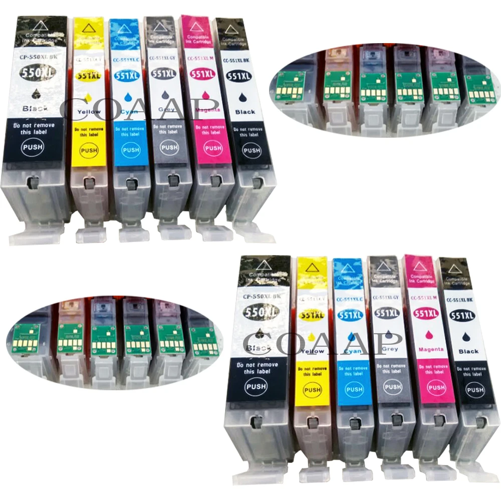 12 Compatible PGI 550 CLI 551 ink cartridge for Canon PIXMA IP7250 IP8750 IX6850 Printer
12 Compatible PGI 550 CLI 551 ink cartridge for Canon PIXMA IP7250 IP8750 IX6850 Printer