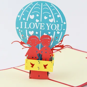 Cubic life Valentine's Day card 3D love hot air balloon stereo card creative love to express creative gifts
Cubic life Valentine's Day card 3D love hot air balloon stereo card creative love to express creative gifts