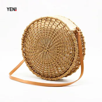Handmade Rattan Woven Round Handbag Vintage Retro Straw Bag Circle Woman Natural Knitting Messenger Bag Lady Summer Beach Tote
Handmade Rattan Woven Round Handbag Vintage Retro Straw Bag Circle Woman Natural Knitting Messenger Bag Lady Summer Beach Tote