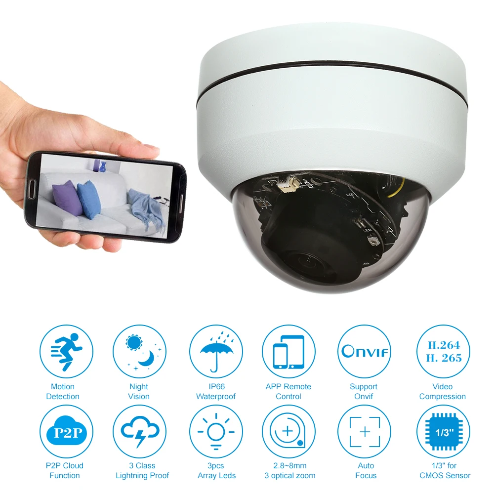 4MP Camera Dome PTZ IP Camera IR-CUT Network Onvif P2P Phone Remote View Motion Detection Waterproof Proof CCTV Camera
4MP Camera Dome PTZ IP Camera IR-CUT Network Onvif P2P Phone Remote View Motion Detection Waterproof Proof CCTV Camera