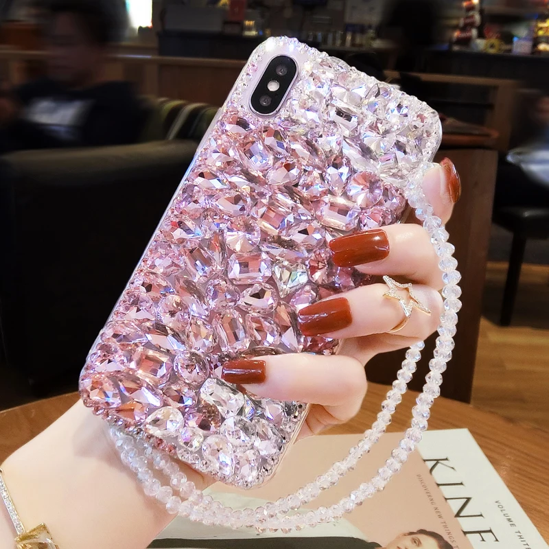 For iPhone 6 6s 7 8 plus X Luxury Fashion Handmade DIY rhinestone diamond soft TPU phone case cover crystal lanyard
For iPhone 6 6s 7 8 plus X Luxury Fashion Handmade DIY rhinestone diamond soft TPU phone case cover crystal lanyard