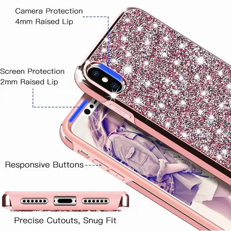 YISHANGOU Luxury Bling Diamond Metallic Painting Case For iPhone X 8 7 Plus 6 6S Plus Rhinestone Sparkly Hard PC+Soft TPU Coque
YISHANGOU Luxury Bling Diamond Metallic Painting Case For iPhone X 8 7 Plus 6 6S Plus Rhinestone Sparkly Hard PC+Soft TPU Coque