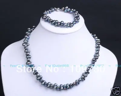 Jewelry 00164 GENUINE BLACK FRESHWATER PEARL NECKLACE BRACELET SET (A0423) 
Jewelry 00164 GENUINE BLACK FRESHWATER PEARL NECKLACE BRACELET SET (A0423)