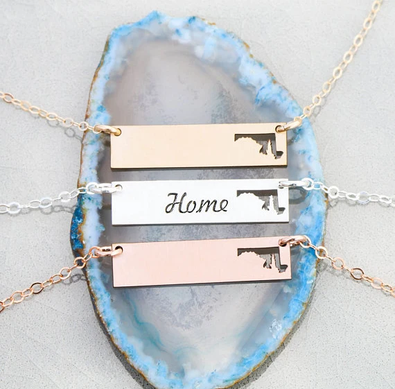 Maryland State Charm Maryland Necklace Personalized Bar Necklaces Any Words Can Be Customed Accept Drop Shipping YP6074
Maryland State Charm Maryland Necklace Personalized Bar Necklaces Any Words Can Be Customed Accept Drop Shipping YP6074