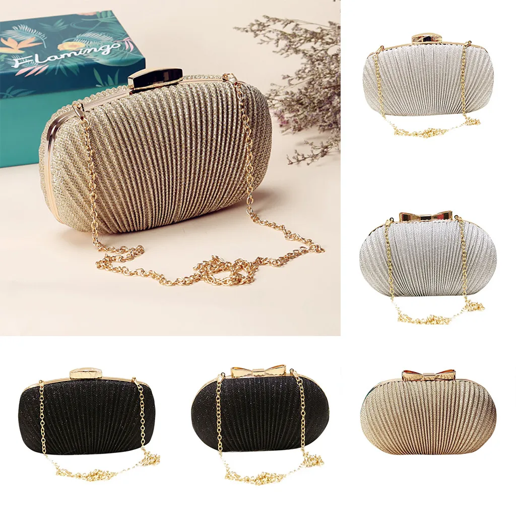 Fashion Casual Women Pleated Evening Handbag Party Sparkly Clutch Purse Shoulder Cross Bag For 2019
Fashion Casual Women Pleated Evening Handbag Party Sparkly Clutch Purse Shoulder Cross Bag For 2019