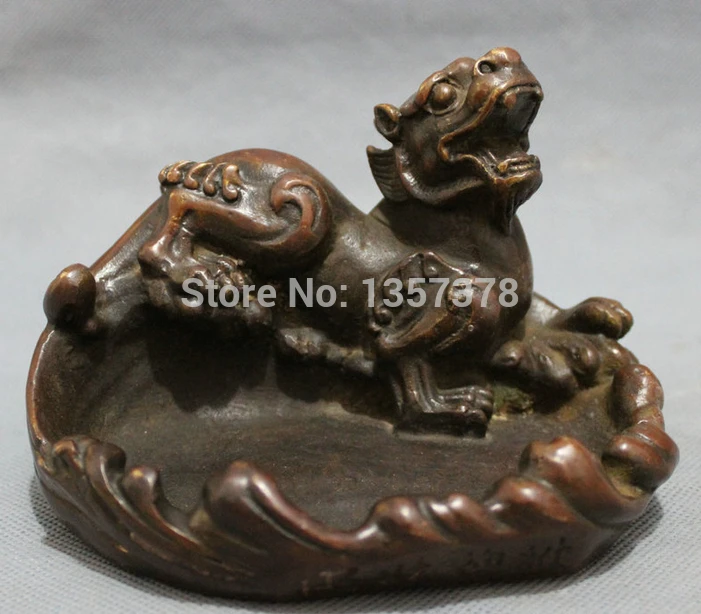 shitou 00115 Chinese FengShui Bronze Animals JiXiang Kylin Unicorn Staue Folk Ashtray discount 30% (C0324)
shitou 00115 Chinese FengShui Bronze Animals JiXiang Kylin Unicorn Staue Folk Ashtray discount 30% (C0324)