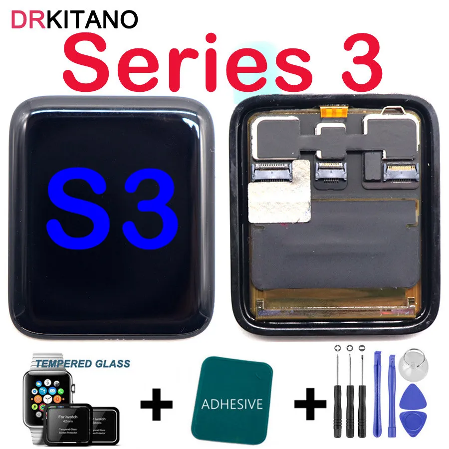 For Apple Watch Series 3 LCD Display Touch Screen Digitizer GPS LTE Cellular 38mm/42mm Replacement+Tempered Glass+Tools
For Apple Watch Series 3 LCD Display Touch Screen Digitizer GPS LTE Cellular 38mm/42mm Replacement+Tempered Glass+Tools