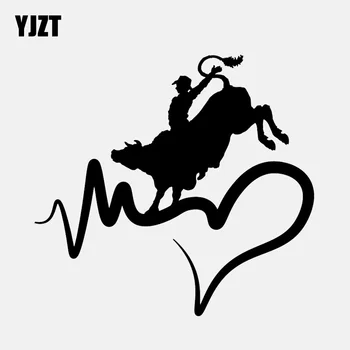 YJZT 13.7CM*12.8CM Funny Cowboy Western Rodeo Heartbeat Lifeline Vinyl Black/Silver Car Sticker C22-1267
YJZT 13.7CM*12.8CM Funny Cowboy Western Rodeo Heartbeat Lifeline Vinyl Black/Silver Car Sticker C22-1267