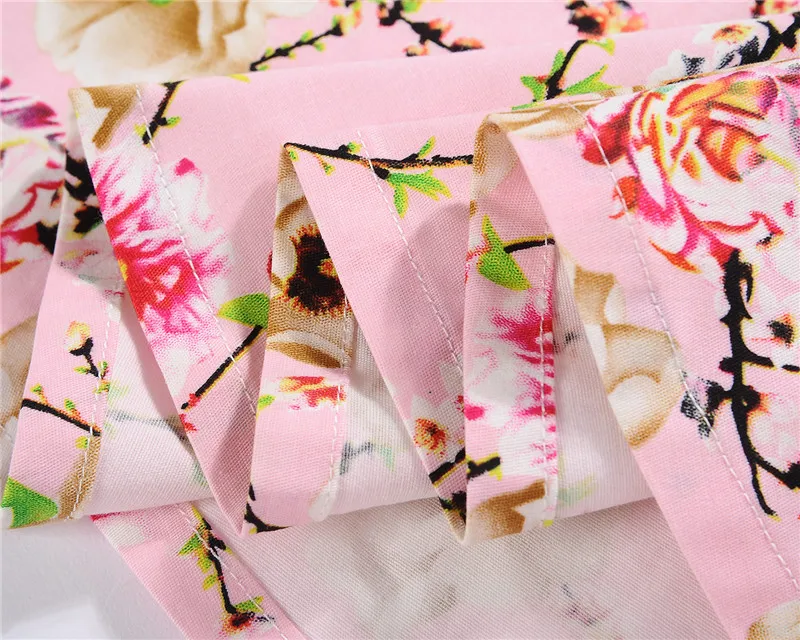 Kostlish Floral Print Summer Sundress 2017 Short Sleeve Belt Tunic Vintage Dress Women Elegant Swing Rockabilly Party Dresses (28)