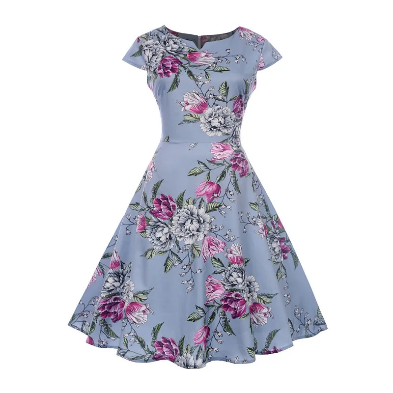 Women Vintage Dress 50s 60s Summer Sexy Party Dresses Short Sleeve Floral Casual Swing Elegant Office Long Dress robe femme
Women Vintage Dress 50s 60s Summer Sexy Party Dresses Short Sleeve Floral Casual Swing Elegant Office Long Dress robe femme