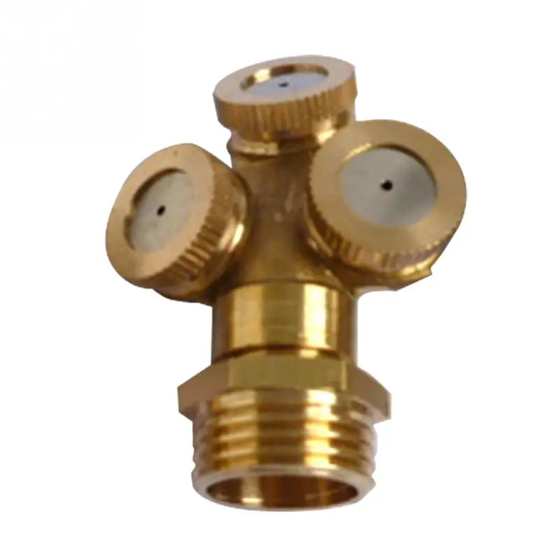 

New 1/2/3 Holes Sprayer Adjustable Brass Spray Misting Nozzle Agricultural Gardening Irrigation Lawn Equipment Sprinklers