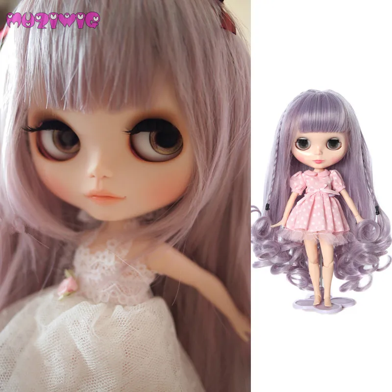 MUZIWIG Heat Resistant Synthetic Taro Purple Big Wavy Curly Doll Wig hair with bangs for Bly the Dolls Accessories
MUZIWIG Heat Resistant Synthetic Taro Purple Big Wavy Curly Doll Wig hair with bangs for Bly the Dolls Accessories