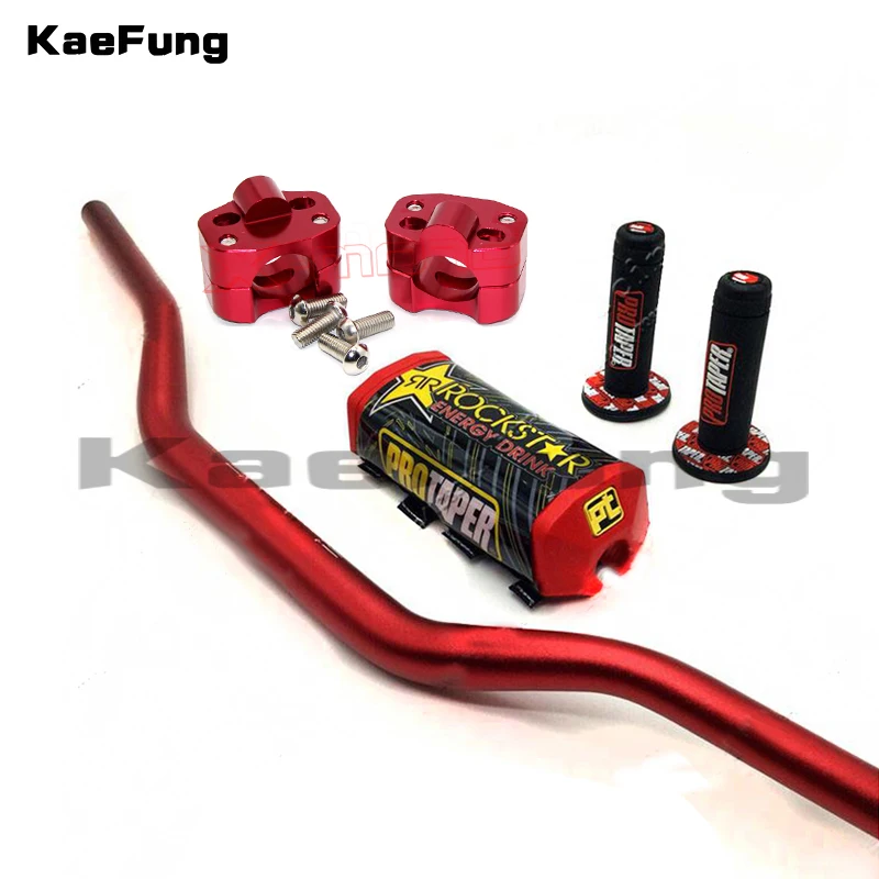 810mm long 11/8 Fat handlebar + cnc Fat bar clamps + Square 2.0 Fat Bar Pad + New ProTaper Handlebar Grip set for dirt pit bike
810mm long 11/8 Fat handlebar + cnc Fat bar clamps + Square 2.0 Fat Bar Pad + New ProTaper Handlebar Grip set for dirt pit bike