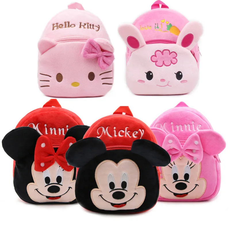 New girls pink schoolbag Cartoon design lovely Mickey Minnie plush backpack for kids
New girls pink schoolbag Cartoon design lovely Mickey Minnie plush backpack for kids