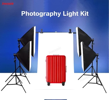 Studio 4 Light Box set Softbox shooting Stand photographic lamp indoor Continous light lighting prop equipment CD50 T11
Studio 4 Light Box set Softbox shooting Stand photographic lamp indoor Continous light lighting prop equipment CD50 T11