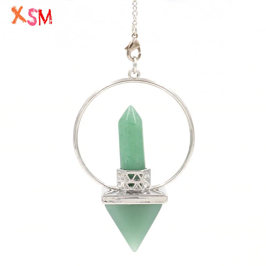 xinshangmie Reiki Healing 7 Chakra Natural Stone Pendulum Dowsing Hexagonal Prism Green Aventurine Pyramid Pendants Jewellery
xinshangmie Reiki Healing 7 Chakra Natural Stone Pendulum Dowsing Hexagonal Prism Green Aventurine Pyramid Pendants Jewellery