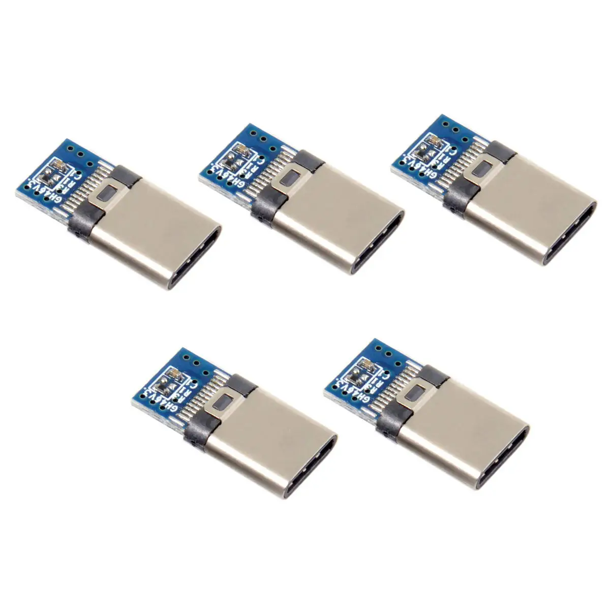 Zihan 5 шт./лот OTG Хост Тип DIY 24pin USB C мужской 1 k резистор с черным корпусом|Кабели