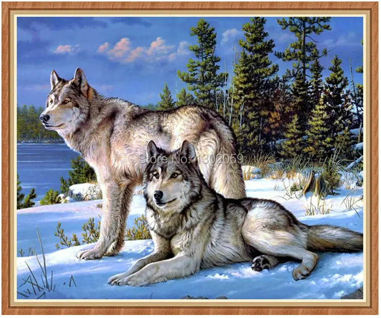 Printed Fabric Diy Diamond Resin Square Full Drill Two Wolf Animal In Snow Needlework Embroidery Cross Stitch Kit
Printed Fabric Diy Diamond Resin Square Full Drill Two Wolf Animal In Snow Needlework Embroidery Cross Stitch Kit