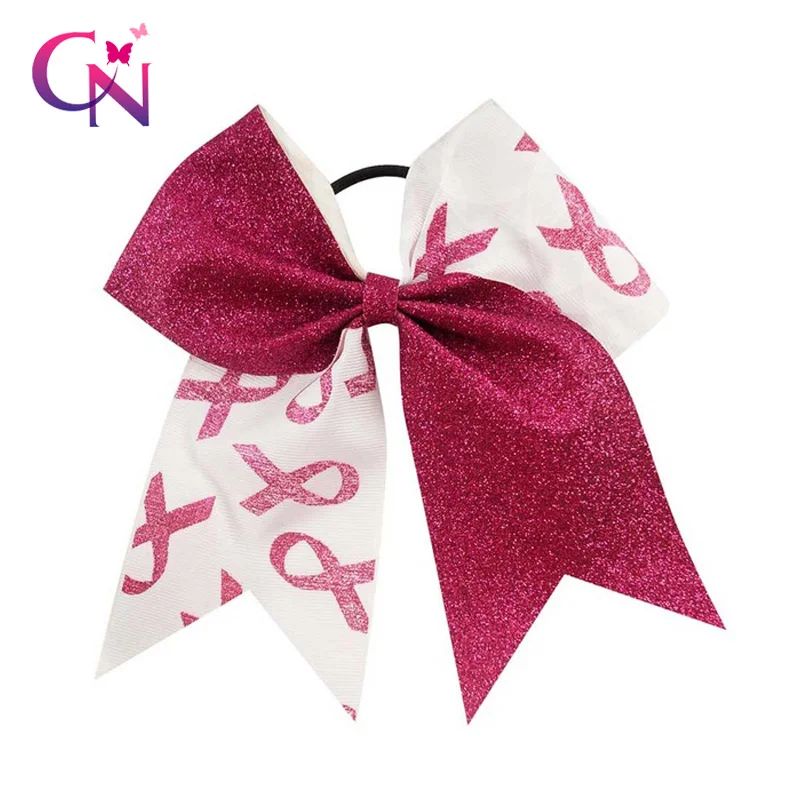 CN 10Pcs/lot 7" Glitter Breast Cancer Cheer Bows With Elastic Band For Girls Kid Large Printed Ribbon Hair Bows Hair Accessories
CN 10Pcs/lot 7" Glitter Breast Cancer Cheer Bows With Elastic Band For Girls Kid Large Printed Ribbon Hair Bows Hair Accessories