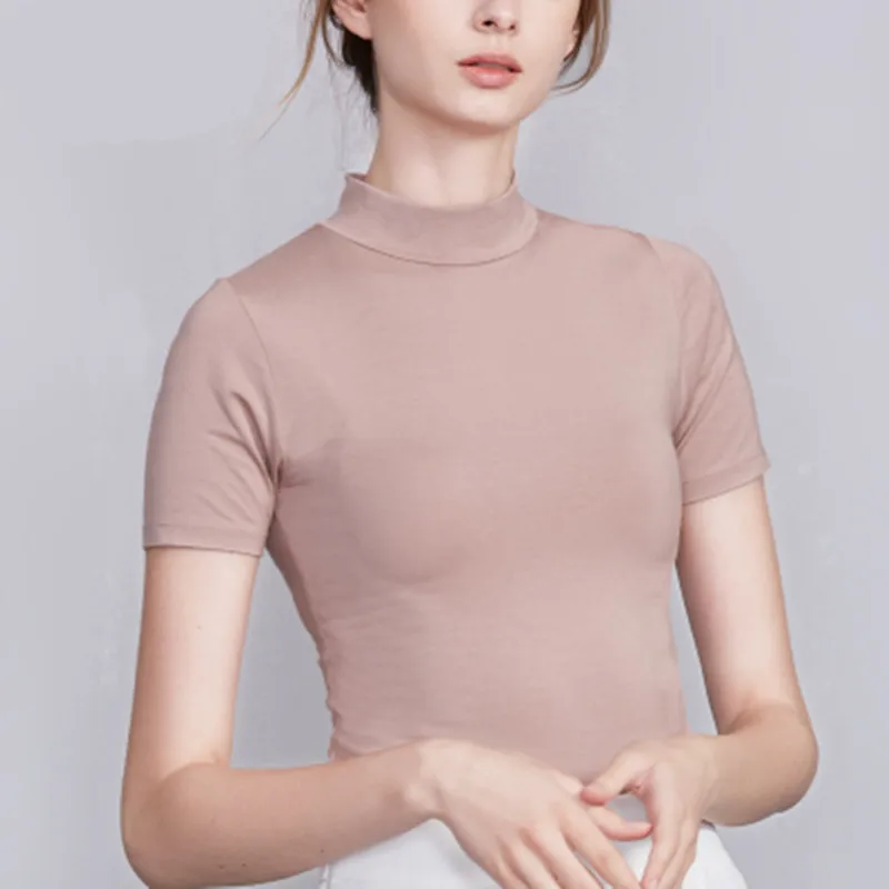 2019 Summer half Turtleneck short Sleeve Casual Basic TShirt Korean Fashion Slim Plus Size Women Clothing Cotton T Shirt S-6XL
2019 Summer half Turtleneck short Sleeve Casual Basic TShirt Korean Fashion Slim Plus Size Women Clothing Cotton T Shirt S-6XL