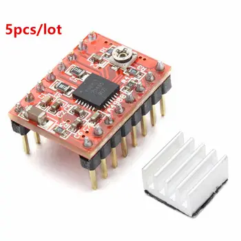 5Pcs/lot Low Price A4988 Reprap Stepping Stepper Step Motor Driver Module board with Heatsink For 3D Printer
5Pcs/lot Low Price A4988 Reprap Stepping Stepper Step Motor Driver Module board with Heatsink For 3D Printer