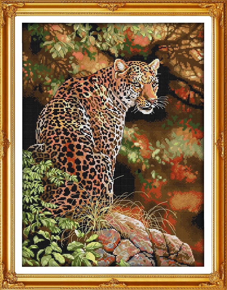 Needlework,11ct/14ct DIY Cross stitch,Sets For Embroidery kits Forest Cheetah Leopard Printed Pattern Cross-Stitch Wall Decor
Needlework,11ct/14ct DIY Cross stitch,Sets For Embroidery kits Forest Cheetah Leopard Printed Pattern Cross-Stitch Wall Decor