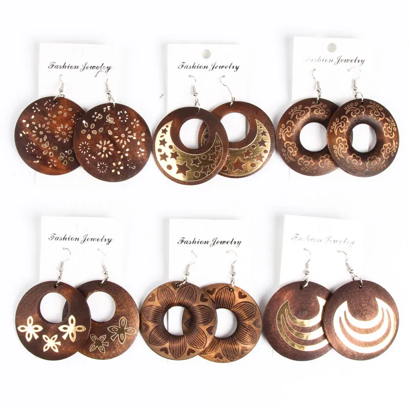 Wholesale mixed style 12 pairs of ladies unique design wooden retro temperament earrings wild fashion
Wholesale mixed style 12 pairs of ladies unique design wooden retro temperament earrings wild fashion