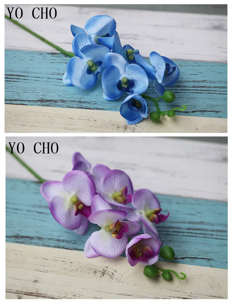 Home Wedding Decoration Fashion Orchid Artificial Flowers DIY Artificial Butterfly Orchid Silk Flower Bouquet Phalaenopsis (2)