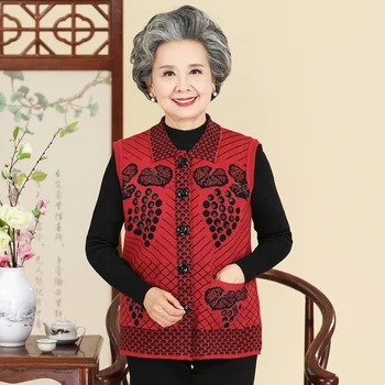 New 2020 Spring Fall Fashion Cardigan Vest Women High Quality Sleeveless Sweater Turn Down Collar Grapes Knitted Waistcoat Tops
New 2020 Spring Fall Fashion Cardigan Vest Women High Quality Sleeveless Sweater Turn Down Collar Grapes Knitted Waistcoat Tops