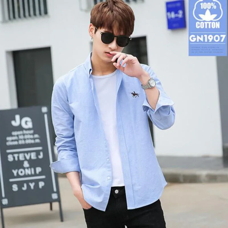 Men Students Casual Slim Fit Pure Cotton Oxford Breathable Comfortable Single Breasted Shirts Camisa,Solid Candy Color Spring
Men Students Casual Slim Fit Pure Cotton Oxford Breathable Comfortable Single Breasted Shirts Camisa,Solid Candy Color Spring