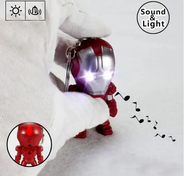 New Arrival The Avengers Iron Man LED Flashlight Action Figures Toys With Sound Keychain Bags Accessories Gifts
New Arrival The Avengers Iron Man LED Flashlight Action Figures Toys With Sound Keychain Bags Accessories Gifts