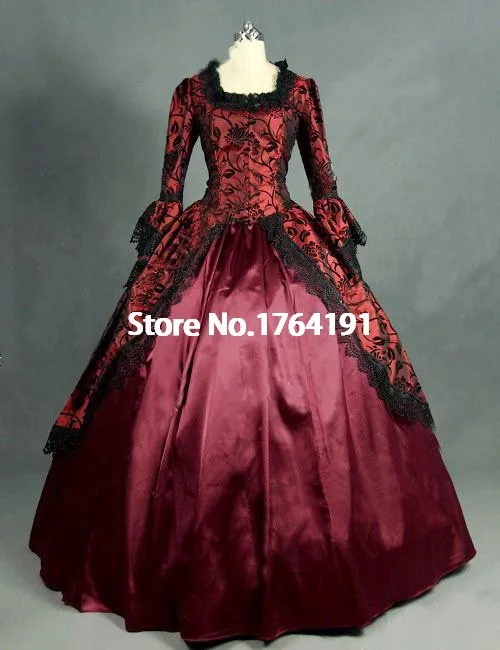 Renaissance Historical Costumes Long Sleeve Red Gothic Victorian Masquerade Dress
Renaissance Historical Costumes Long Sleeve Red Gothic Victorian Masquerade Dress