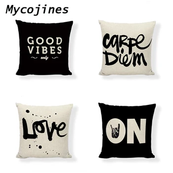 Good Vibes Cushion Cover Black and Beige Letter Printing 45*45cm Linen Throw Pillow Covers Home Bedroom Office Decor Pillowcase
Good Vibes Cushion Cover Black and Beige Letter Printing 45*45cm Linen Throw Pillow Covers Home Bedroom Office Decor Pillowcase