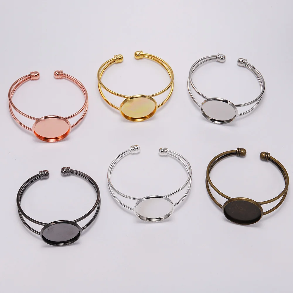 18 20 25mm Silver Plated Bracelets Bangles Base Diy Blanks Finding Tray Bezel Setting Cabochon Cameo Jewelry Marking Supplies
18 20 25mm Silver Plated Bracelets Bangles Base Diy Blanks Finding Tray Bezel Setting Cabochon Cameo Jewelry Marking Supplies