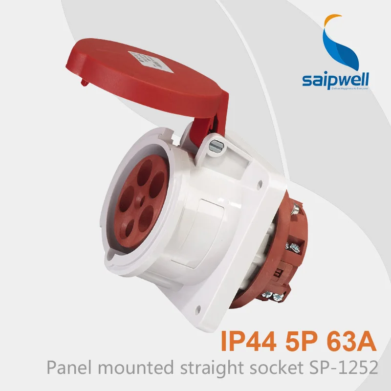 Saipwell New IP44 Waterproof Socket with Cover Industrial Socket 5P 63A SP-1252 High Quality
Saipwell New IP44 Waterproof Socket with Cover Industrial Socket 5P 63A SP-1252 High Quality