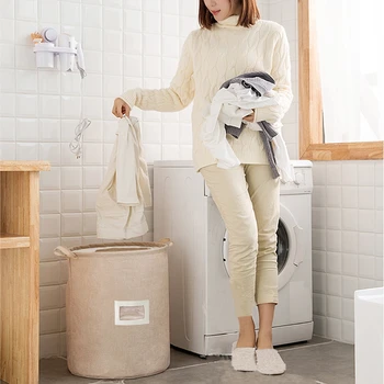 Japanese-style Natural Jute Dirty Cloth Collect Bag Laundry Basket Cloth Storage Foldable Organizer Waterproof Storage Box
Japanese-style Natural Jute Dirty Cloth Collect Bag Laundry Basket Cloth Storage Foldable Organizer Waterproof Storage Box