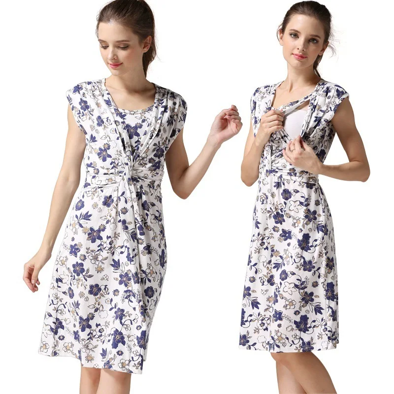 New Sleeveless Maternity Nursing Dress Floral Print Pregnant Dress Casual Summer Womens Breastfeeding Dresses Pregnancy Clothes
New Sleeveless Maternity Nursing Dress Floral Print Pregnant Dress Casual Summer Womens Breastfeeding Dresses Pregnancy Clothes