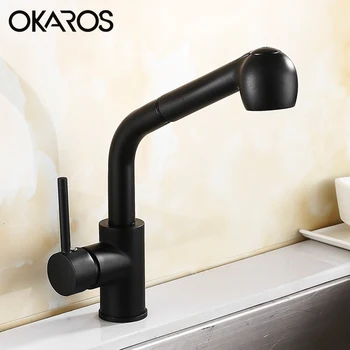 OKARO Black Kitchen Faucet Tap Pull Out Water Mixer Dual Sprayer Outlet Nozzle Water Mixer Tap Crane Torneira
OKARO Black Kitchen Faucet Tap Pull Out Water Mixer Dual Sprayer Outlet Nozzle Water Mixer Tap Crane Torneira