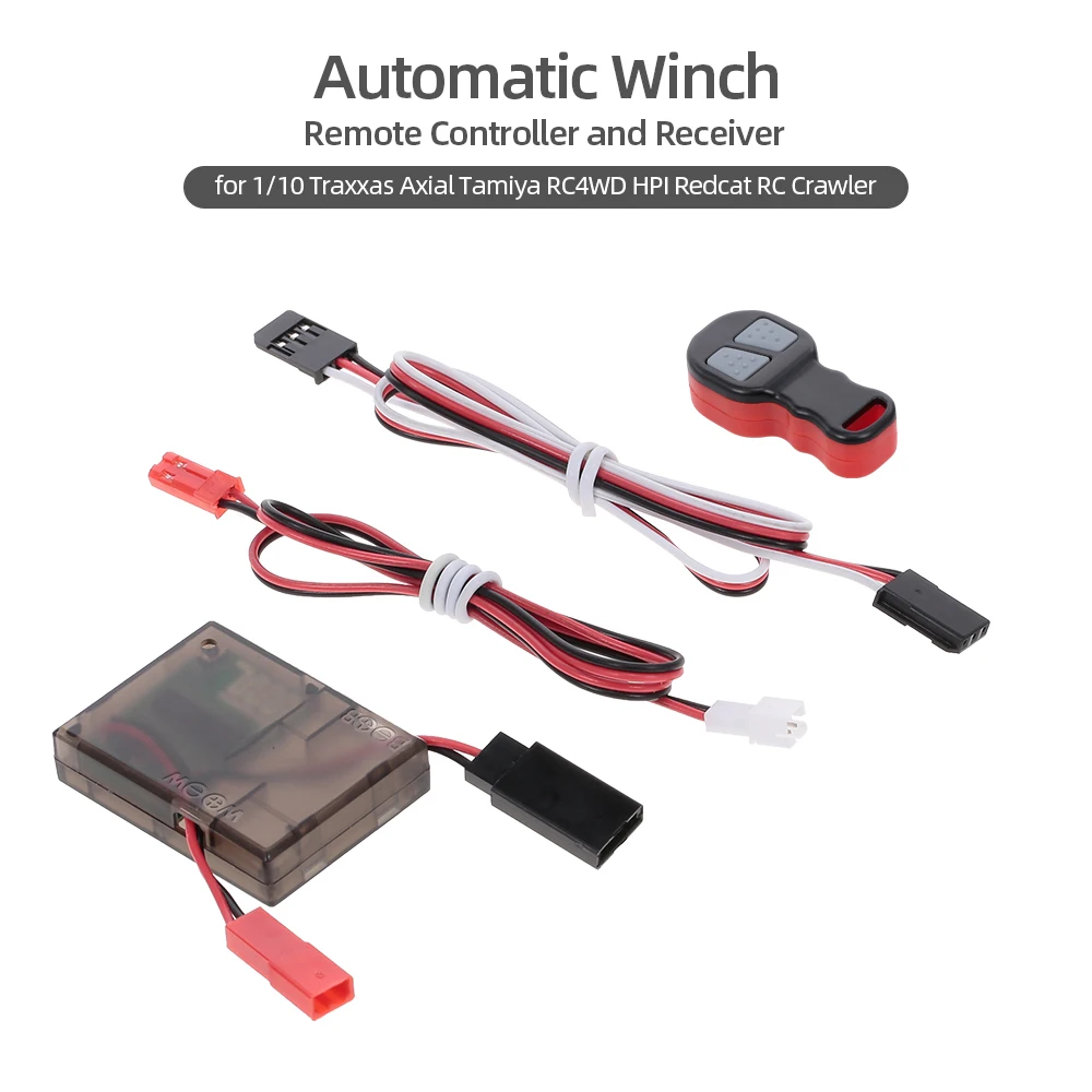 1:10 RC Car Wireless Winch Remote Controller with Receiver for 1/10 Traxxas Axial Tamiya RC4WD HPI Redcat RC Crawler Car
1:10 RC Car Wireless Winch Remote Controller with Receiver for 1/10 Traxxas Axial Tamiya RC4WD HPI Redcat RC Crawler Car