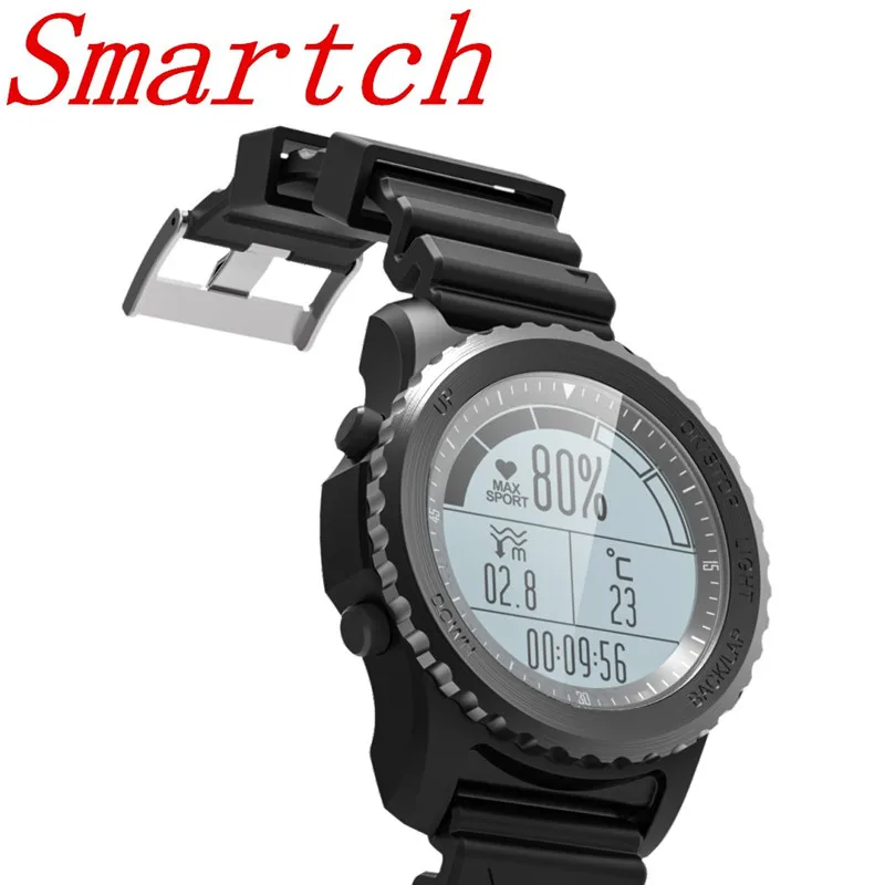 

Smartch S968 Outdoor Sport Watch GPS Smart Watch Swimming Snorkeling Climbing Wristwatch IP68 Waterproof Heart Rate Clock Round