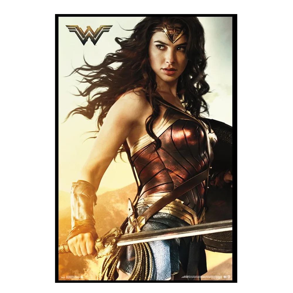 P501 Art Decor Gal Gadot Beauty Model Wonder Woman Movie Star Silk Poster