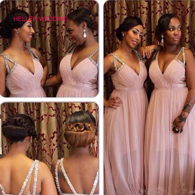 Chiffon Long Bridemaids Dresses For Wedding Spaghetti Straps African Pink Bridesmaid Dresses Vestidos Para Dama De Honor
Chiffon Long Bridemaids Dresses For Wedding Spaghetti Straps African Pink Bridesmaid Dresses Vestidos Para Dama De Honor