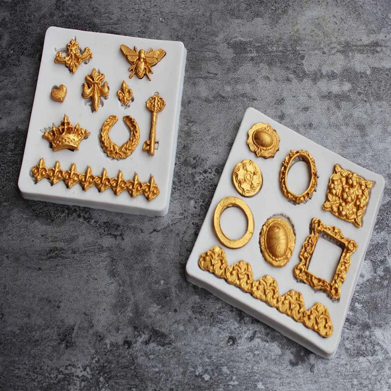 DIY Vintage Frame /Dragonfly/Crown/Key Fondant Cake Silicone Mold DIY Epoxy Jewelry Mold Resin Molds For Jewelry
DIY Vintage Frame /Dragonfly/Crown/Key Fondant Cake Silicone Mold DIY Epoxy Jewelry Mold Resin Molds For Jewelry