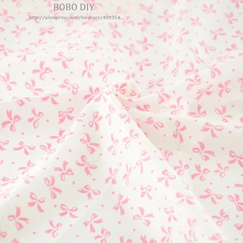 Teramila 100% Cotton Fabric Lovely Pink Bow-knot Printed for Quilting Children Dress Bedding Tilda Cloth by Meter 160cmx100cm
Teramila 100% Cotton Fabric Lovely Pink Bow-knot Printed for Quilting Children Dress Bedding Tilda Cloth by Meter 160cmx100cm