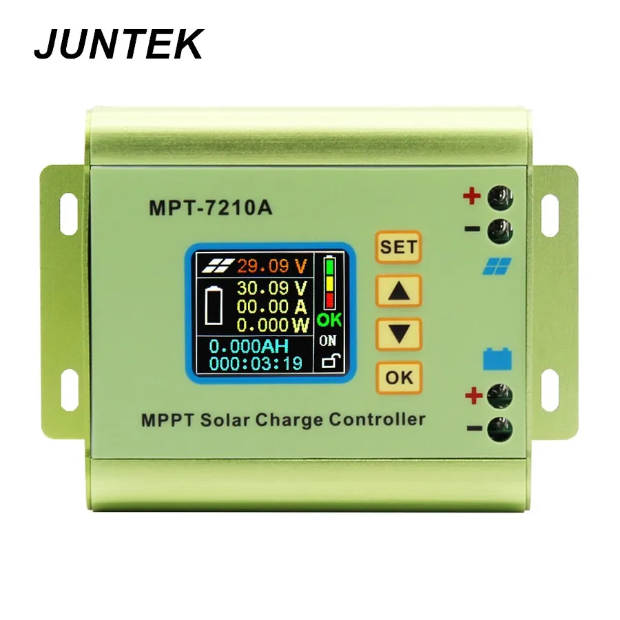 JUNTEK MPT-7210A LCD Display MPPT Solar Panel Charge Controller 24/36/48/60/72V Boost Solar Battery Controllers
JUNTEK MPT-7210A LCD Display MPPT Solar Panel Charge Controller 24/36/48/60/72V Boost Solar Battery Controllers